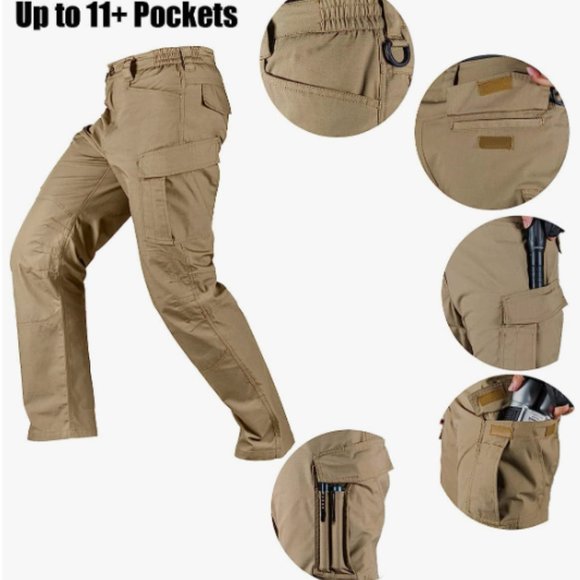 FREE SOLDIER Mens Cargo Pants Lightweight Work Pants for Men Water Resistant 34 - Picture 6 of 7